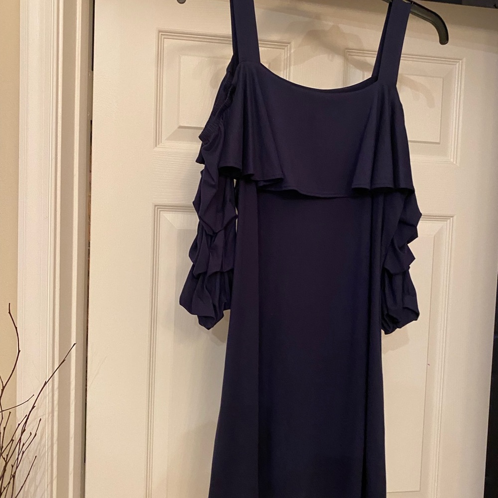 Yana k rayon/spandex blue Tunic top large